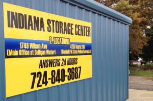 Indiana Storage Center Contact Sign
